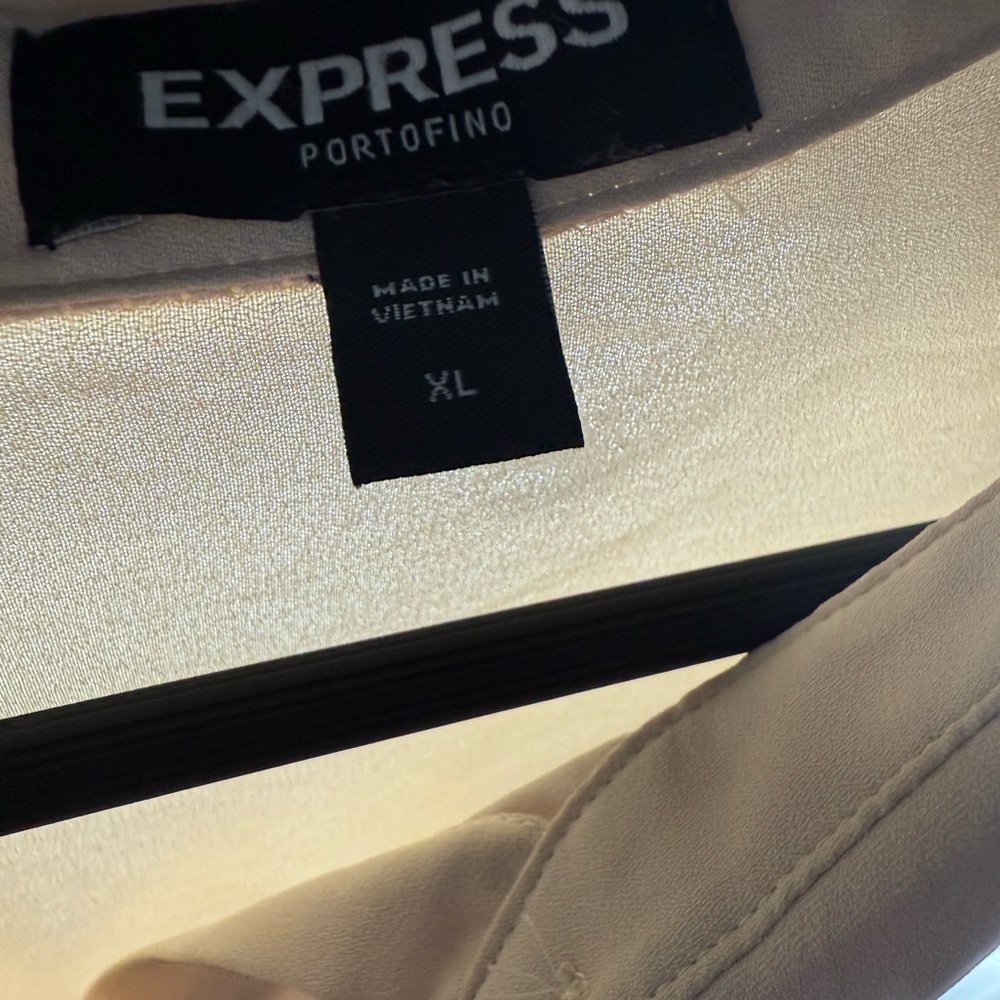 Express portofino Elegant Beige Women's Top - Picture 3 of 3